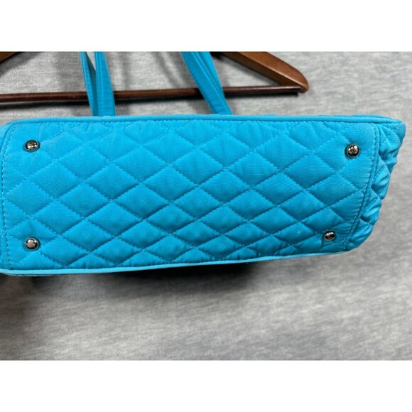 Vera Bradley Quilted Blue Tote Bag & Wallet Set Purse - Picture 4 of 16